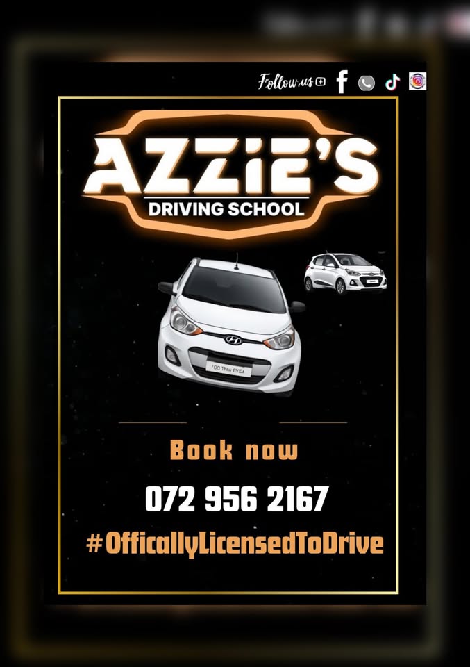 Azzie's Driving School booking flyer